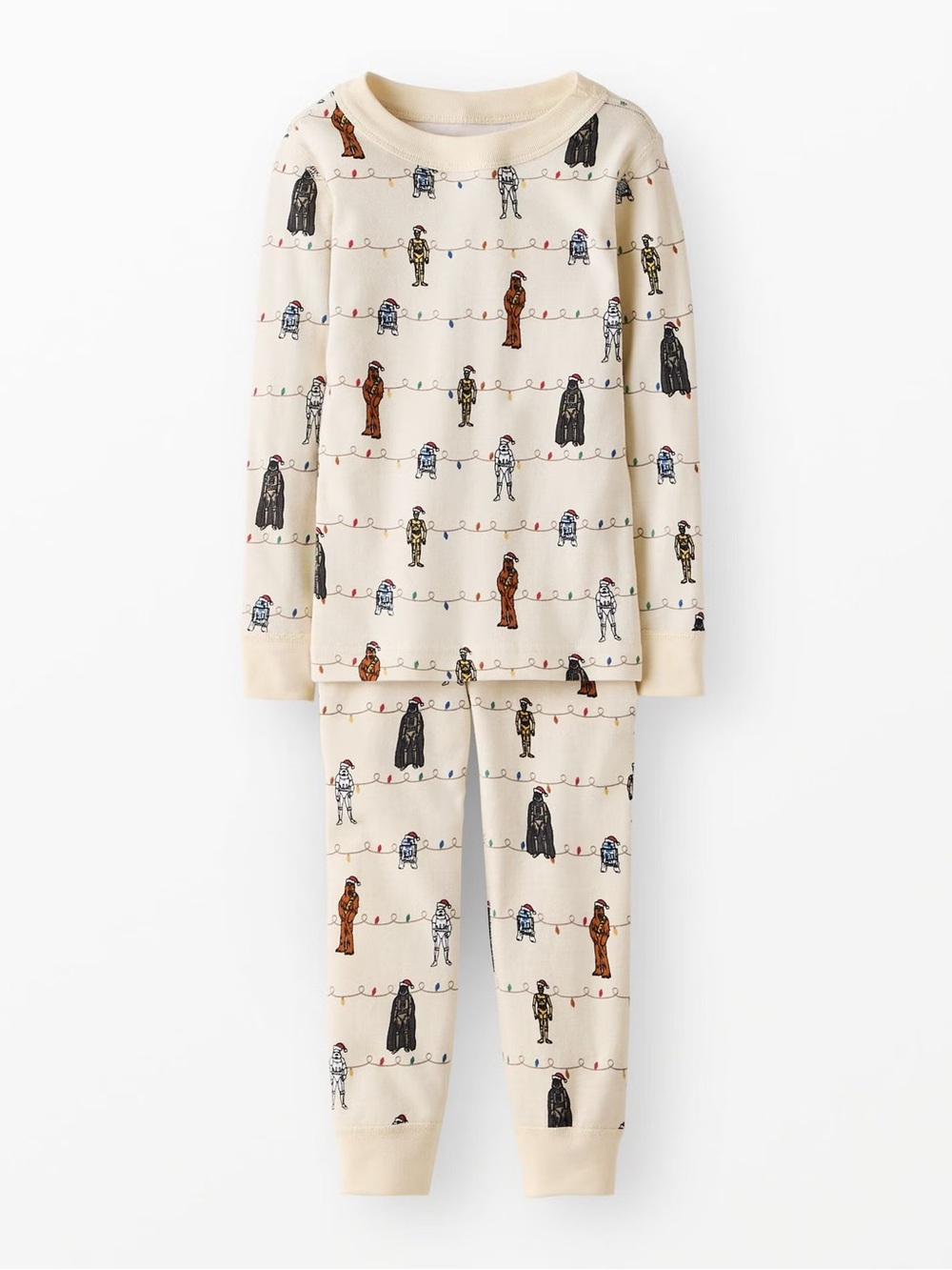 Hanna Andersson x Star Wars Christmas Pajamas (Cream/Multi) Size 8